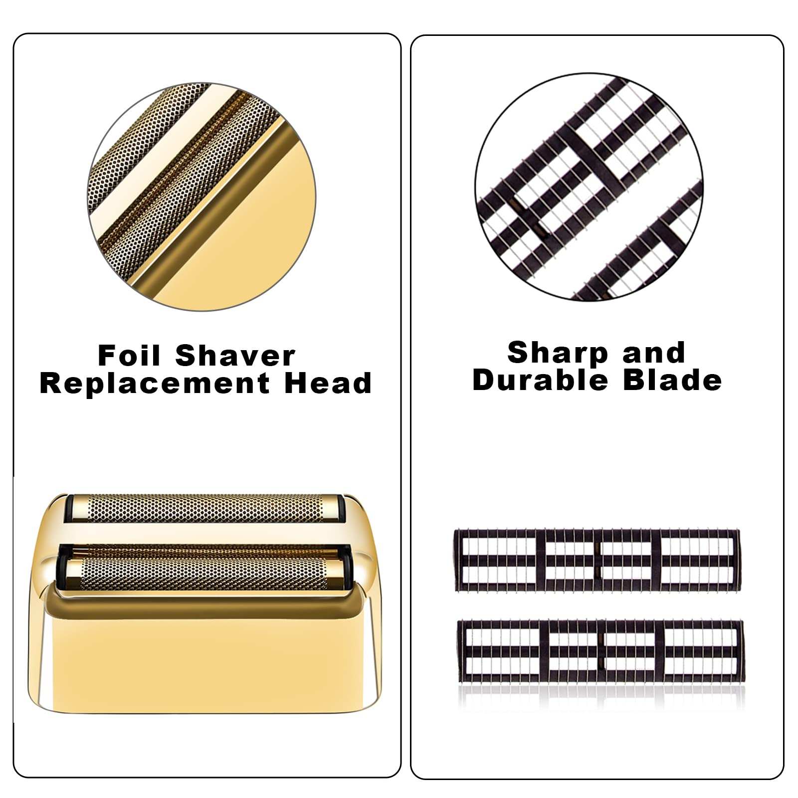 Replacement Foil And Cutter For Barberology Electric Shaver, Double Foil Shaver Replacement Head, Replacement Head Compatible Wi